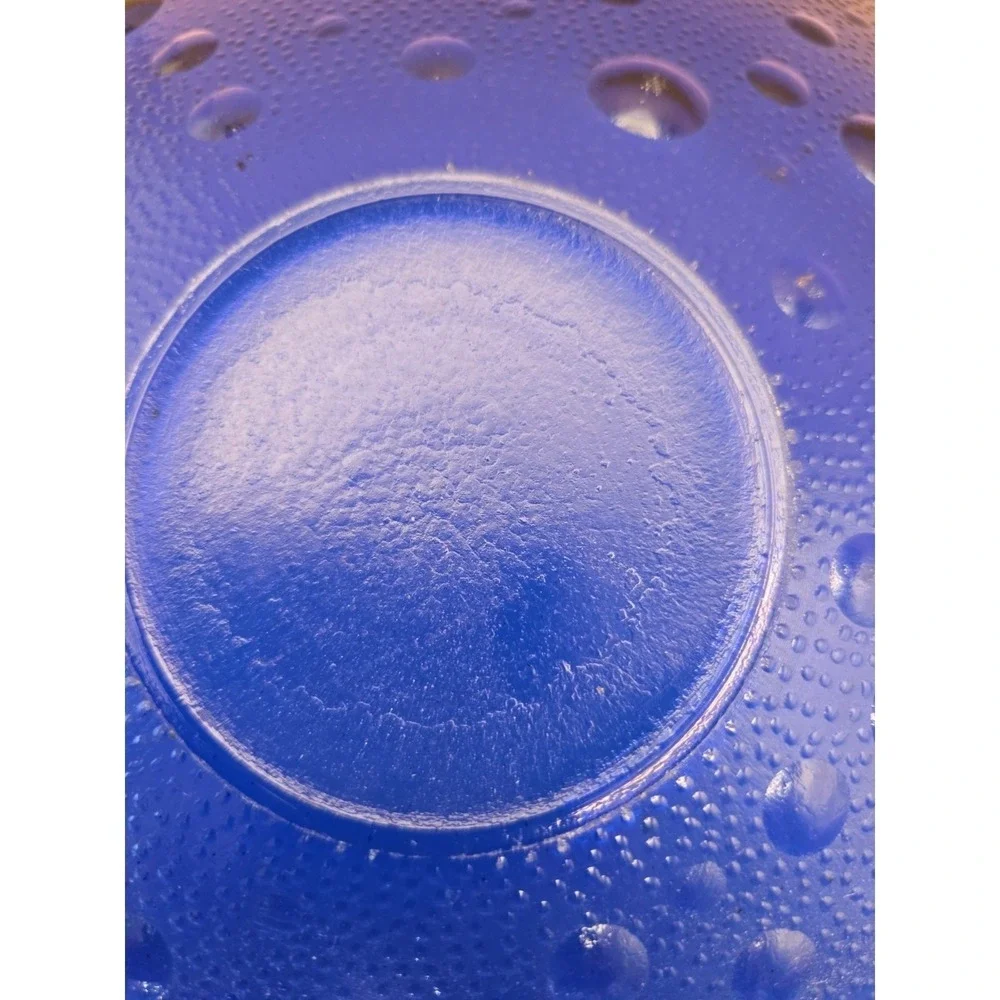 70's Zabkowic Cobalt Blue Large Pressed Glass Bowl 14.5